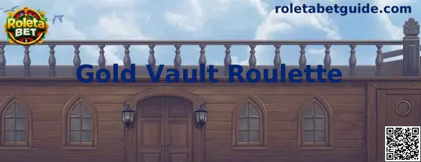 Mesa de Gold Vault Roulette com elementos de ouro e multiplicadores